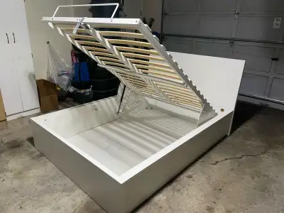 IKEA Full Size Double Malm Ottoman Pull Up Storage Lift Bed, View more
