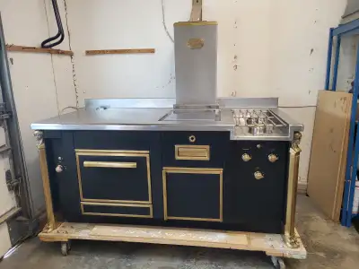 This is a CUSTOM built, one of a kind cooking center. It is new, never used, and has been in storage...