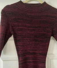 Say What? Women's Purple/Plum Midi Sweater Dress (Size M)