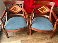 Solid Wood Cedar Designer Chairs (recently reupholstered)