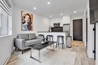 fully furnished temp apartment , View more