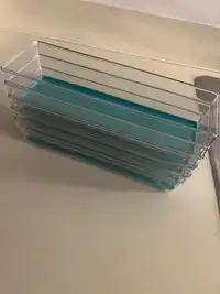 Bacs rangement tiroir bleu turquoise 
