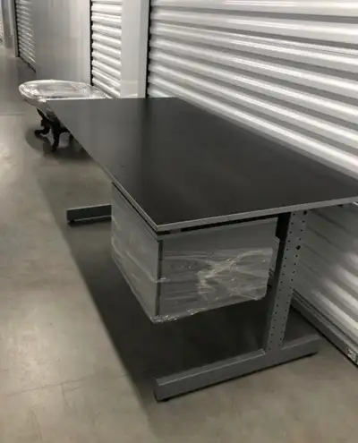 Office Desk with Integrated Pedestal Drawers, View more