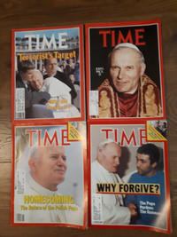 Lot de 4 Time magazine Pape Jean Paul II