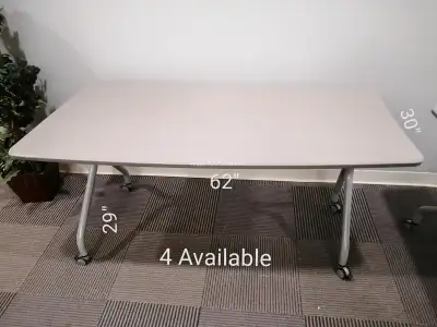 Conference room table, with wheels, 4 available, $80 each, View more