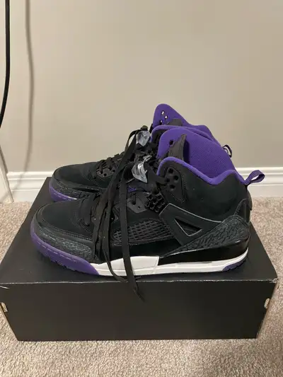Jordan Spizike Black Court Purple size 10, View more