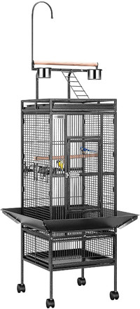 NEW (VIVOHOME VH362) 72” Wrought Iron Large Bird Cage Top Stand