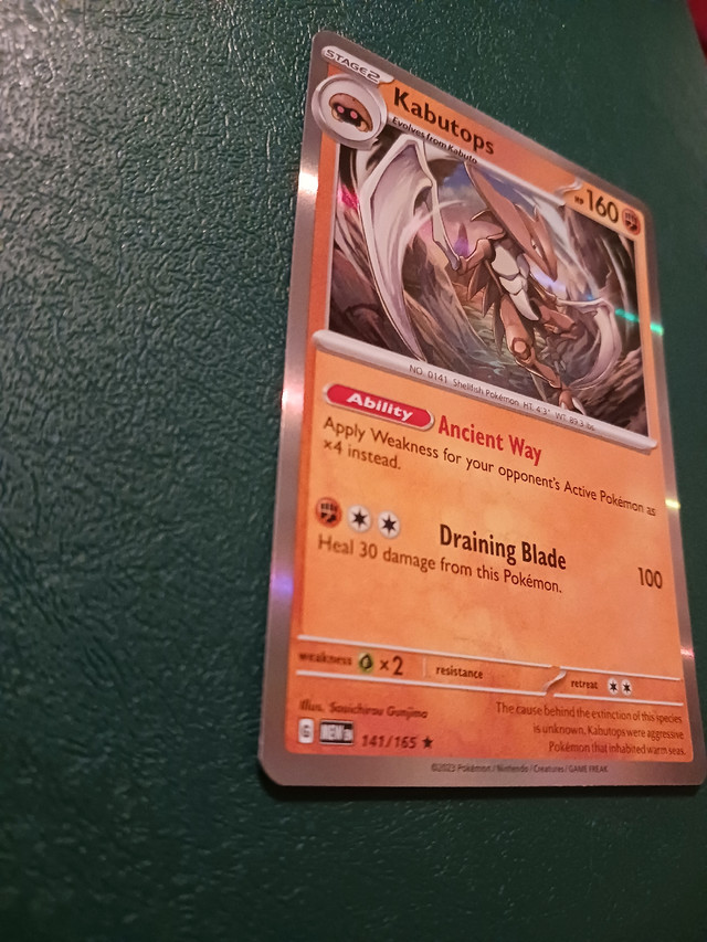 Kabutops Holo 141/165 NM Pokemon  in Toys & Games in City of Halifax - Image 4