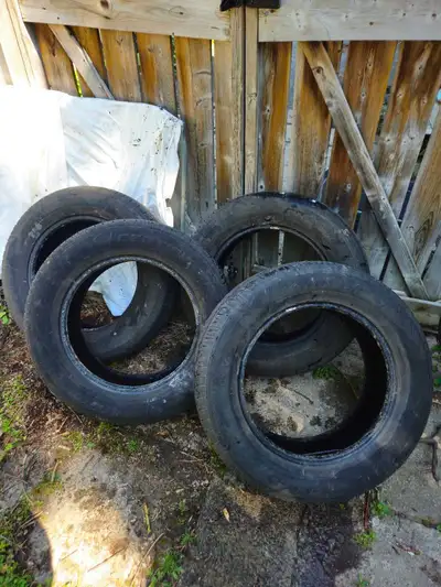 4 Alltrek All Season Tires 225 65 R17 102 H. Tread still present. Tires were used for a year and hal...