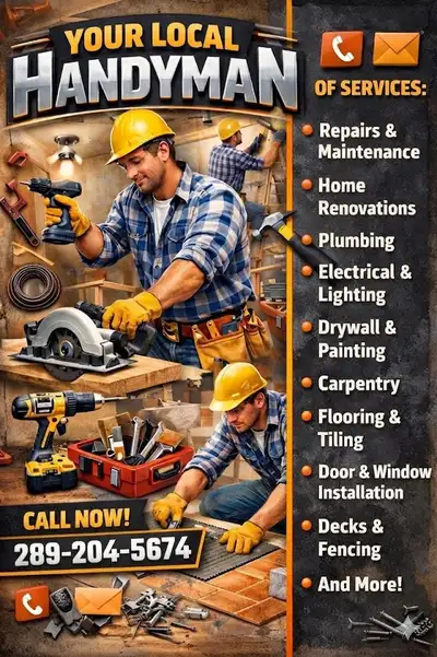 Home repairs, installations/assembly, maintenance, reno/renovation ... Bathroom, kitchen ,offices, f...