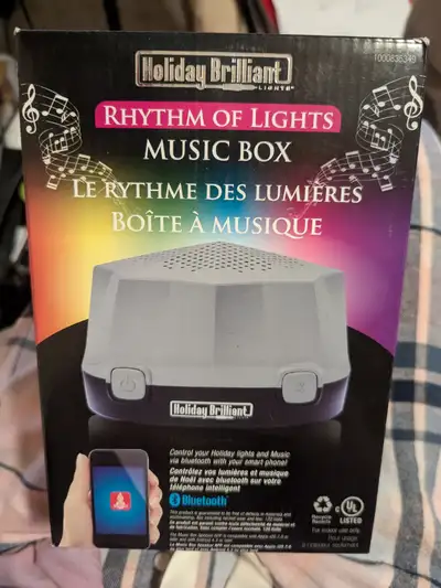 Holiday Brilliant Rhythm of Lights Music Box Bluetooth Speaker -, View more
