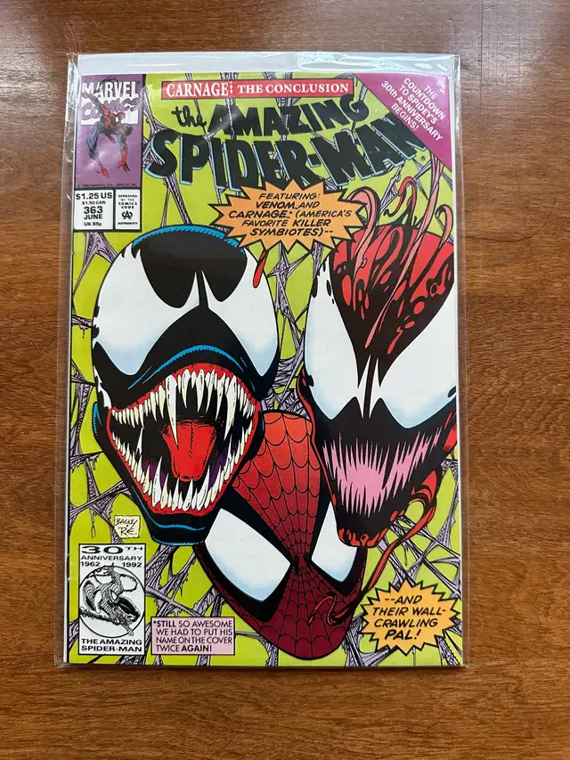 1992 The Amazing Spider Man # 363 Comic Book in Comics & Graphic Novels in City of Toronto - Image 2
