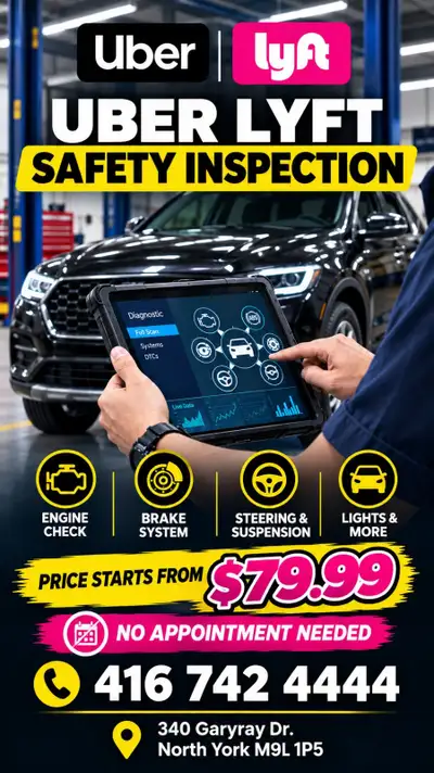 Uber Lyft Car Safety Inspection Safety Standard Certificate $80, View more