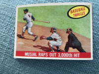 Stan Musial 1959 TOPPS card gets his 3000th hit