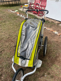 Chariot with bike and ski attachments