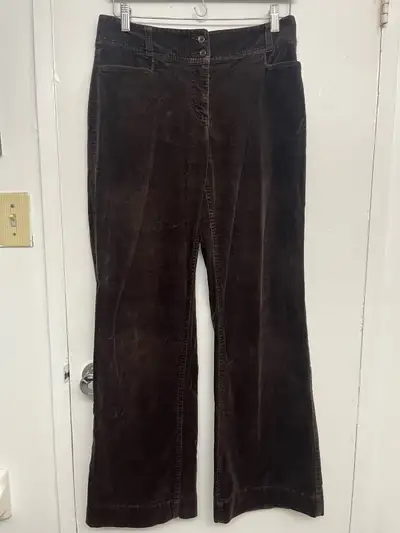 Y2K Brown Corduroy Flared Leg Pants, View more