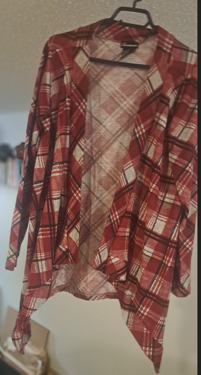 Blouse Sweaterette à carreaux taille large (H1Y 3E9), View more