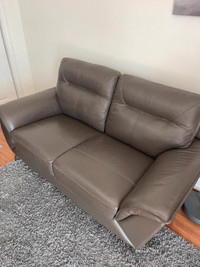 Canapé cuir gris