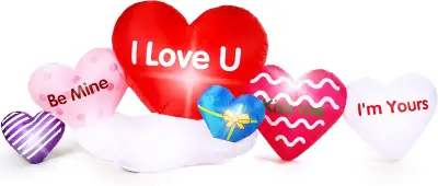 9 ft Long Valentine's Day Inflatable Heart, View more