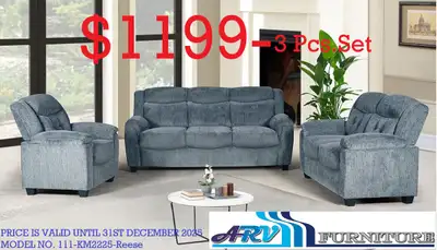 SOFA LOVESEAT CHAIR CHENILLE FABRIC WOODEN LEGS ARV FURNITURE, View more