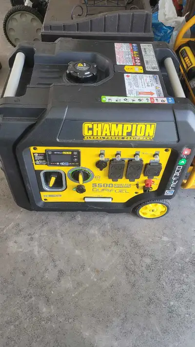Champion 5500 watt duel fuel generator. Brand new, started once, never used.