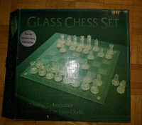 Complete Westminster Inc Glass Chess/Checkers Set
