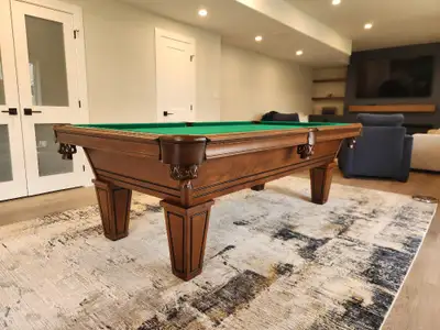 1" Slate Pool Table - The Kent - Solid Hardwood, Factory Prices, View more