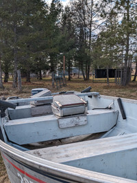 Fishing boat, motor and trailer for sale.