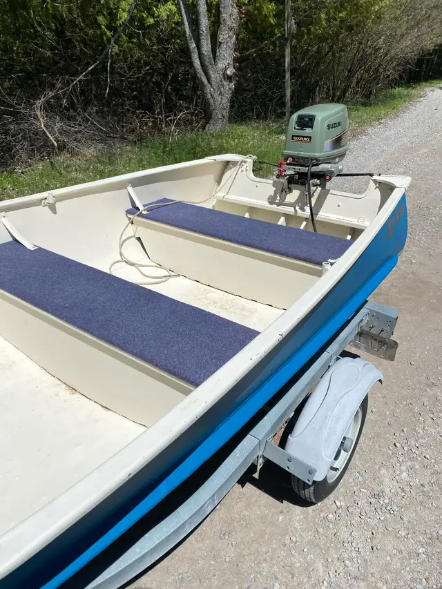 14’ Aluminum fishing boat in Powerboats & Motorboats in Peterborough - Image 11