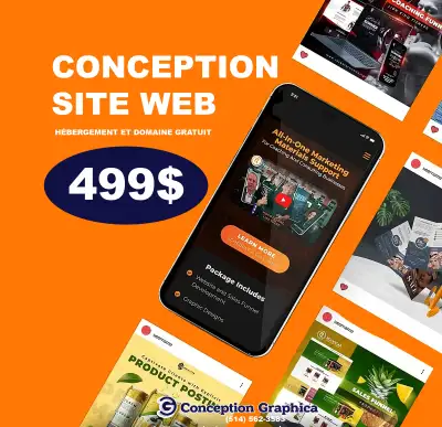 Conception de Site Web 499$, Graphiste, Website design, View more