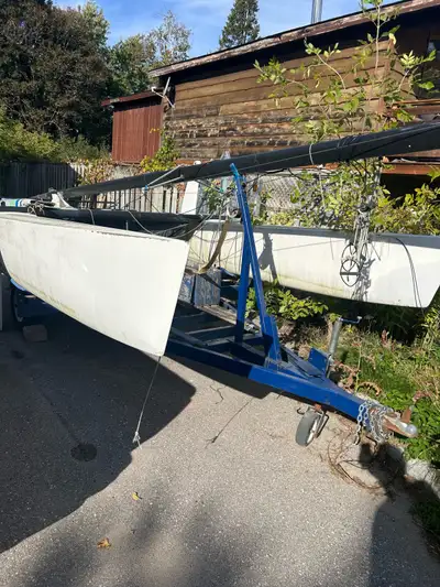 Pros: Hull is solid, mast is perfect, trailer is great Cons: sails and trampoline are old, and one r...