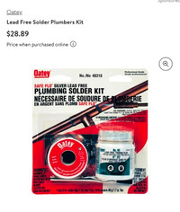 Lead Free Solder Plumbers kit