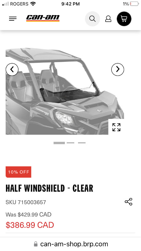 Can am half windshield in ATV Parts, Trailers & Accessories in Summerside - Image 2