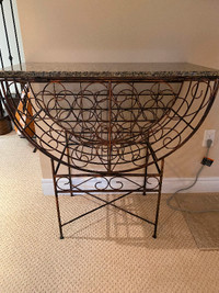 Granite top wine rack