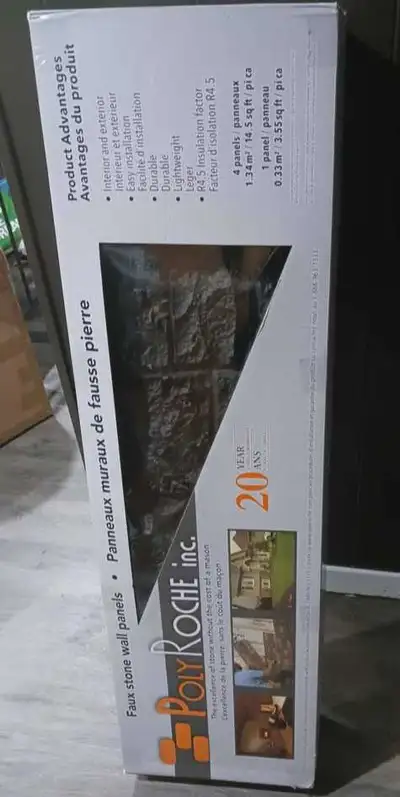 Faux stone wall panels - 2 boxes ** please read ad**, View more