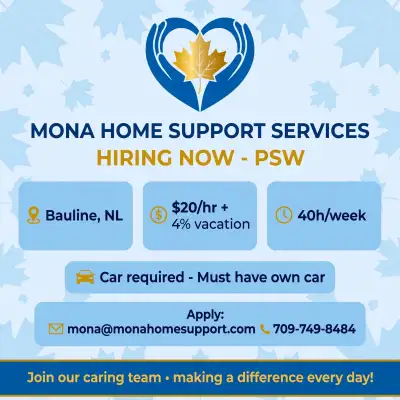 Personal Support Worker ( PSW) - Full Time - immediate Start, View more