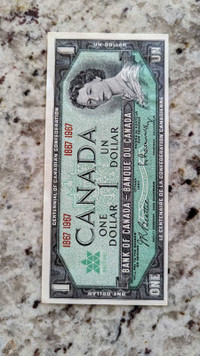 Billet de 1 $ 1967 Centenaire de la confédération canadienne