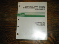 John Deere 250G, 440G,  G5500K  Generators Technical Manual