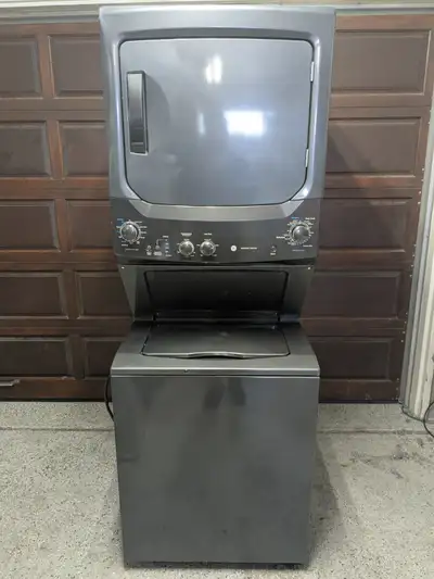 Stacked Top Load Washer and Electric Dryer GE-Works Great, View more