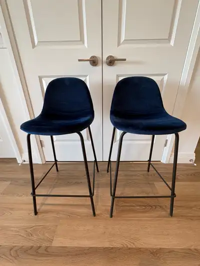 2 Navy Counter Height Stools, View more