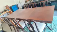 Rectangular extendable dining table set