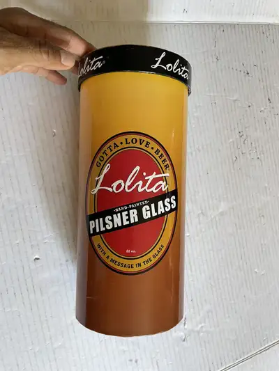 Lolita Pilsner Glass With Message on the glass, View more