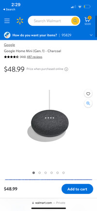 First gen google home mini charcoal