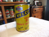 oil can imperial quart Irving Velco heavy duty motor oil