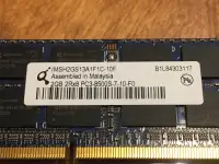 DDR3 2GB 2Rx8 PC3 8500S Laptop Memory