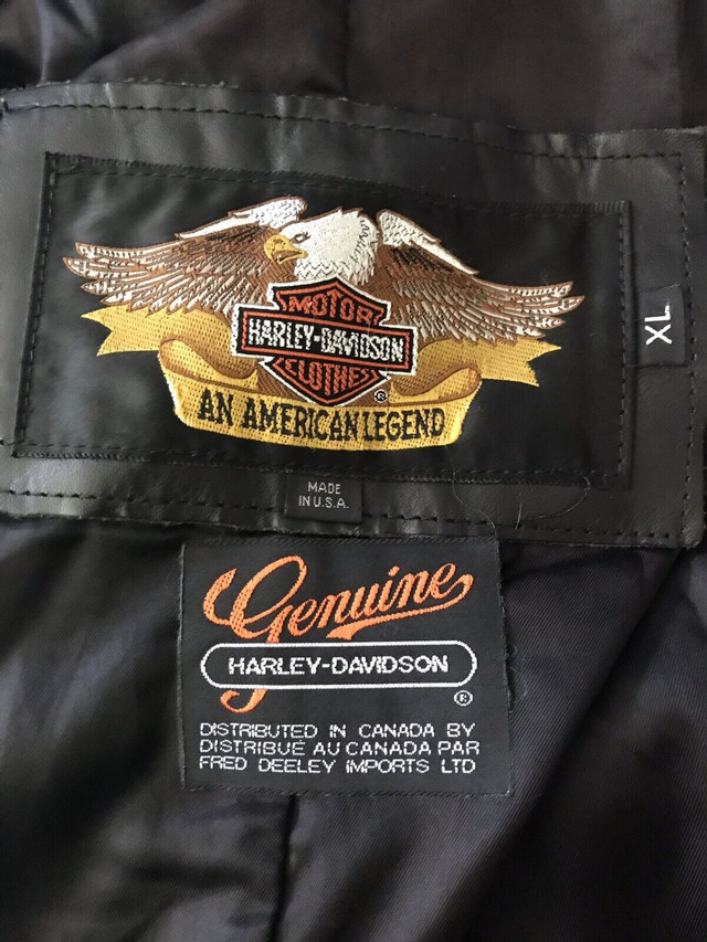 Authentic Harley Davidson Leather Biker Jacket  in Men's in City of Toronto - Image 3