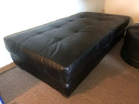 Leather ottoman