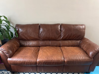 Real leather couch 