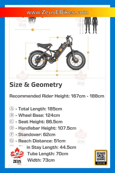 STOCK LIMITÉ! La Bête Romeo 2, 190km d'autonomie! ZeusEbikes.com, View more