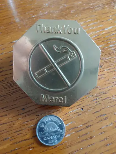 NO SMOKING Brass Paper Weight Tobacciana, View more